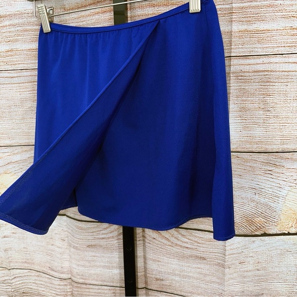 Lands' End Blue Mini A-Line Sarong Cover Up Size S - Picture 3 of 8